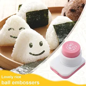 1pc Rice Ball Rice Ball Seaweed Embossed Joyful Face Styler, Stamp Seaweed Bento Rice Ball Mold, DIY Sushi Tool Seaweed Hole Punch, Multiple Expressions to Make Rice Ball Bento Box Decoration
