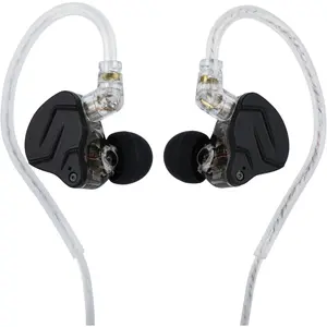 KZ ZSN PRO X Dual Driver 1BA+1DD Hybrid Metal Earphones HiFi in-Ear  with Detachable Recessed 2Pin ,Zinc Alloy Panel (Without Mic, Grey)