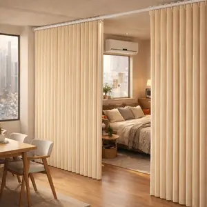 Foldable Room Divider for Small Apartments, Casual Style Drapes, Foldable Partitions, Ideal for Compact Spaces, Easy to Use and Store