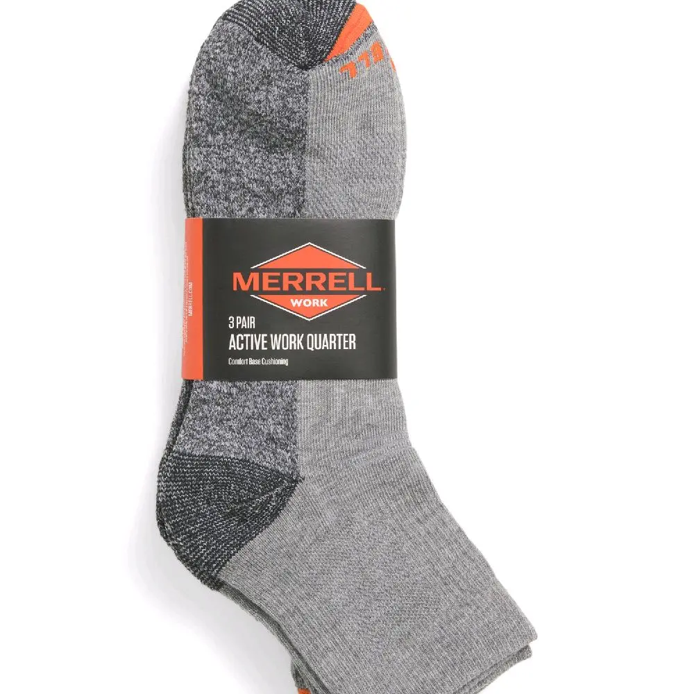 MERRELL Men's Cotton Sports Socks - Fit, Seamless, Soft, Elastic for Outdoor Activities