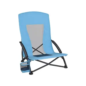 Portable Beach Chair with High Backrest