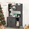 Garvee Cat Litter Box Furniture,Hidden Cat Box Enclosure with Shelf Storage, Wood Sturdy Cat Washroom Storage, Indoor Cat House Furniture, with Multiple Options