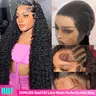 【Hot Sale】Lemoda 13x6 15A 210% Density 13x4 SKINLIKE Real HD Lace Water Wave Full Lace Frontal Wigs Deep Wave Virgin Human Hair Invisible 0.1mm Ultra-thin Frayed Ends Wet and Wavy Lace Front Wig Tiny Knots