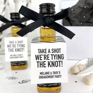 Take a Shot We're Tying the Knot Engagement Party Favor Tags