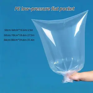 100pcs Large Flat Pocket Paper Box Liner Bags, Moisture-Proof Transparent Plastic Bag, Pe Low Pressure Film Packaging