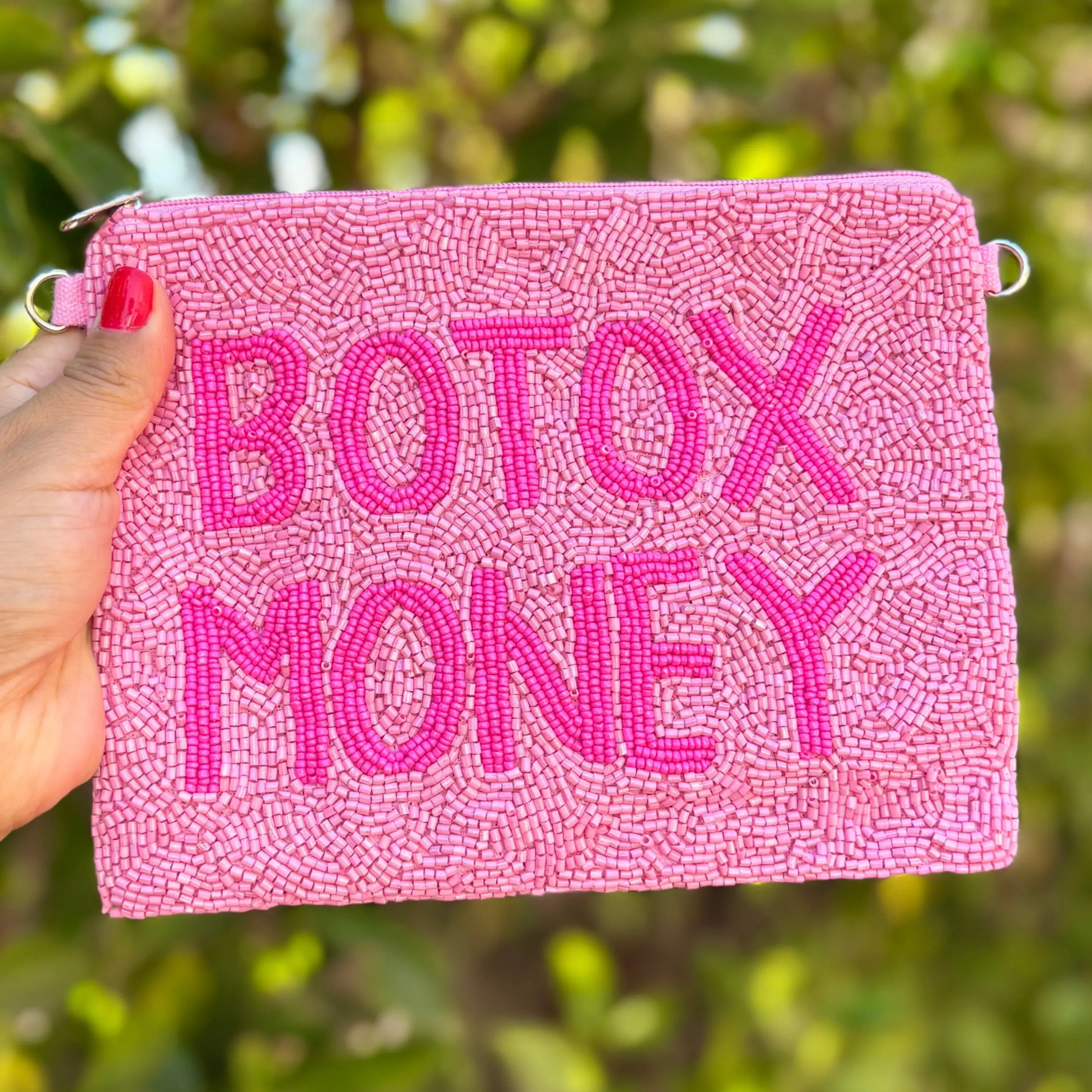 Women's Beaded Wallet, Large Botox Money Pouch, Beaded Bag Women's Wallets