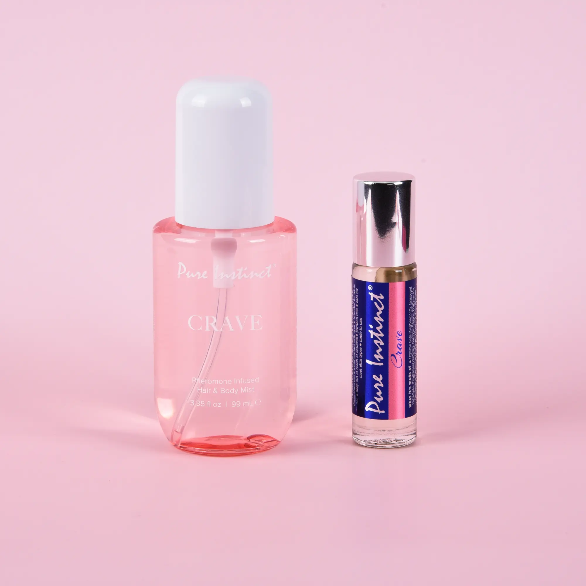 Pheromone Perfume Gift Set for Women – Pure Instinct Crave Roll-On Oil & Hair and Body Mist, Long Lasting Fragrance, Layering Scent Bundle – Mother’s Day Gift