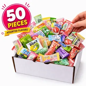 50 Piece Asian Candy Box | Variety Snack Bundle | Sweet & Sour Mix