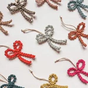 Bow ornaments , macrame bows