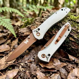 710 Folding knife, fruit knife, aviation aluminum handle, CNC technology, titanium plated blade, high-end quality, preferred gift