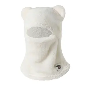 Winter Warm Bear Balaclava, Cute Fleece Hood, Windproof Face Mask for Cycling and Outdoor Cold Weather, Must-Have for Winter, Perfect Christmas Gift