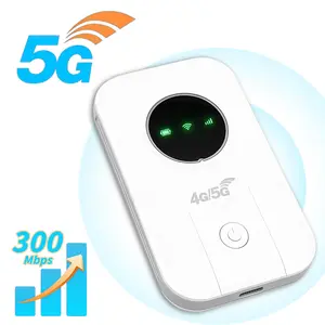 5G/4G Portable WiFi Hotspot Device High-Speed LTE Mobile Broadband Router Sim Card Router, 300Mbps High Speed, Connect Up to10+ Devices, for Campers, Motorhomes and Travels