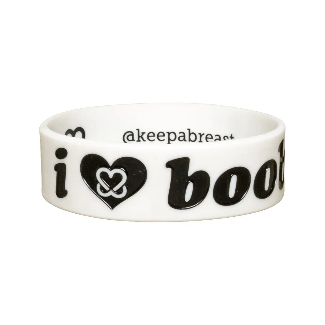 i love boobies! Classic Bracelet - Snow Black (White / Black)