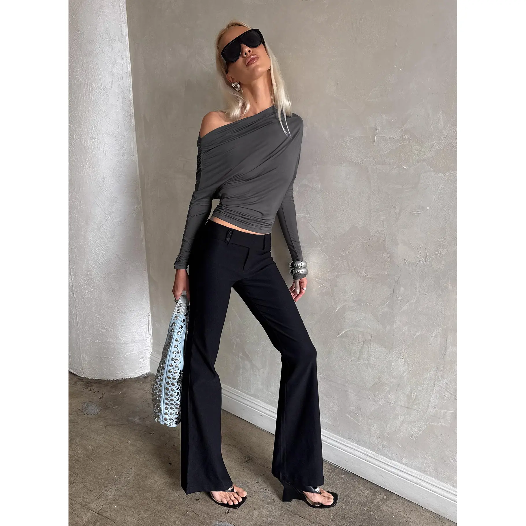 Kinkirk Flared Pants Black Tall