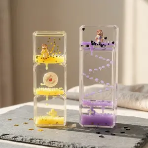 Liquid Motion Bubbler - Sensory Fidget Desk Toy for Kids & Adults - Relaxing Hourglass Timer Tubes - Calming Visual Play for School, Home, Office, Stress Relief and Focus Mother's Day Gifts