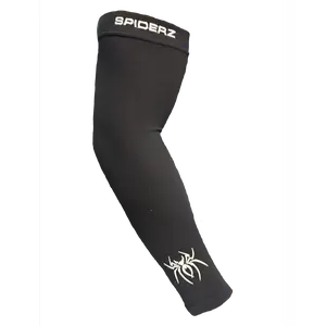 Spiderz Graduated Compression Arm Sleeve - BLACK, Lightweight, Breathable, 4-Way Stretch, Available in Youth, S/M, L/XL, Sold as Individual Unit