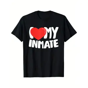 I Love My Inmate T-Shirt - Prison Inmate Lover Gift Idea T-Shirt y2k  outfits  men time  tee  shirt  backwards demon slayer  merch double print oversize lightweight acid valentine gift cadena  graphic tee men's t shirts Oversized Crew Neck Menswear Tshirt