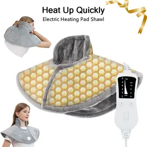 Neck & Shoulder Heating Pad,Relieve Pain and Alleviate spasms,Birthday Gifts for Women Mom Wife Men Dad,Heated Wrap with 6 Heat Options 4 Auto Timer,Wearable and Convenient,Machine Washable,(27"x19")