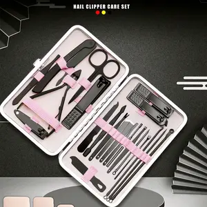 Professional Manicure Set, Compact Stainless Steel Nail Clippers & Pedicure Care Tools, Essential Grooming Kit for Women, Ideal for Travel or Home Use