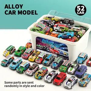 22/32/52 Pcs Spring-Driven Toy Cars Set with Convenient Storage Box, Vehicle Playset, Perfect Gift for Kids Aged 3+, Indoor & Outdoor Play, Unisex Design,Boys & Men gifts, Indoor And Outdoor Use