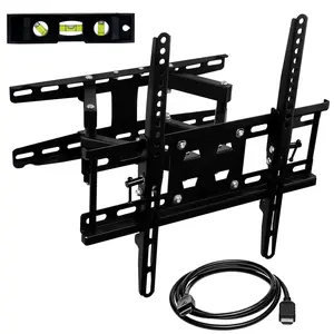 Mount-It! Full Motion Dual Arm TV Wall Mount with Extension for 20-50" TVs, 115 lbs Capacity, Adjustable Swivel & Tilt