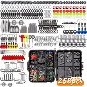 Takami Fishing Gear Kit, 258 Pieces, Includes Weights, Hooks, Connectors, Ideal for Sea and Nearshore Fishing, Complete Set, Fishing Tackle, Fishing Gear Supplies
