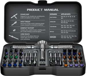 40 In 1 Magnetic Ratchet Screwdriver Set, Multifunctional Diy Ratchet Mini Screwdriver Set, Precision Repair Tool With Detachable Handle, Small Screw Driver For Furniture Computer