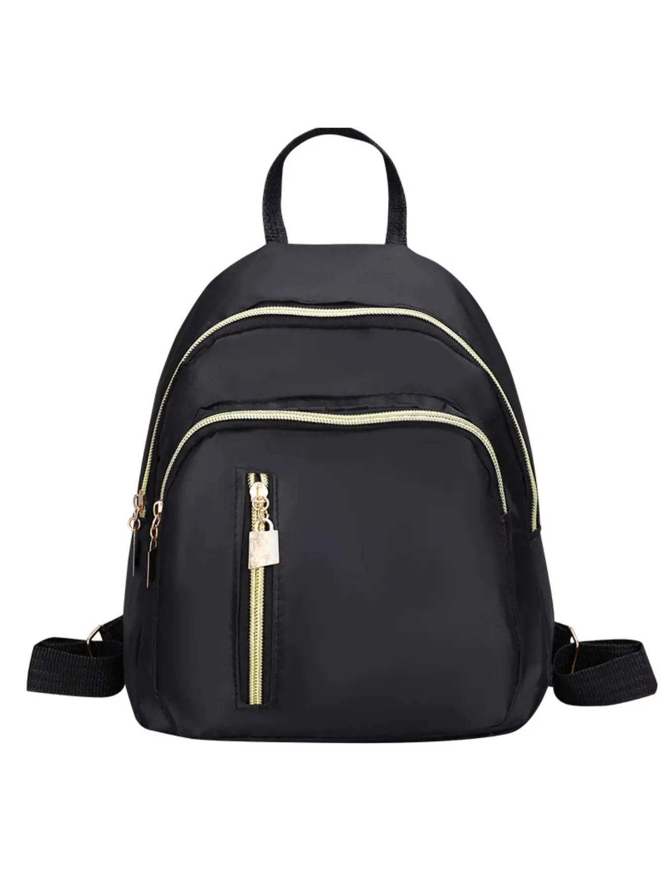 Women's Mini Backpack, Daily Backpack, Lightweight Multi-Pocket Casual Travel Bag, Unisex Simple Commute Bag, All Seasons Use, Solid Pattern, Dual Shoulder Backpack, Multi Compartment Backpack, Multifunctional Backpack, Versatile Backpack