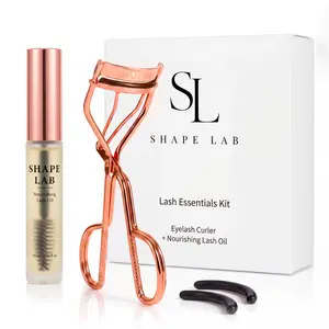 Shape Lab Organic Castor Oil Lash Serum & Eyelash Curler Kit, USDA Organic Beauty & Personal Care Makeup Tools Set