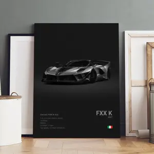 1 Count wooden frame canvas, Supercar Art Deco Style, collectible car poster, Wall Art Painting, fashion home Art wall decoration, modern living room and bedroom decoration, exquisite gifts