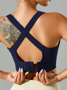 Women's Sport Workout Bra, Cross-Cut Design, Comfortable Breathable Gym Wear, Perfect Gift for Girls, Indoor Outdoor Sports Clothing, Yoga Sports Bra