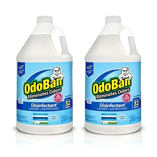 OdoBan Disinfectant Concentrate and Odor Eliminator, Made in the USA, Fresh Linen Scent, 2 Gallons