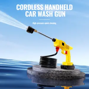 Battery-Powered Cordless Pressure Washer 21V with Adjustable Spray & Soap Dispenser for Car Home Garden High-Pressure Cleaning Machine