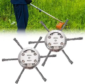[buy 1 get 1]Steel Wire Grass Trimmer Head, 2026 New String Trimmer Replacement Head 6 Inch, Universal Steel Wire Weed Grass Trimmer Blade Remover Tool for Lawn Mower Tray, Weed Eater