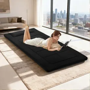 Floor Mattress foldable Anti-Slip camping cot mattress, 80" x 36" XXL sleeping pad, japanese futon floor mattress, versatile Tatami futon pad for Tent, Guest, Outdoor, Indoor