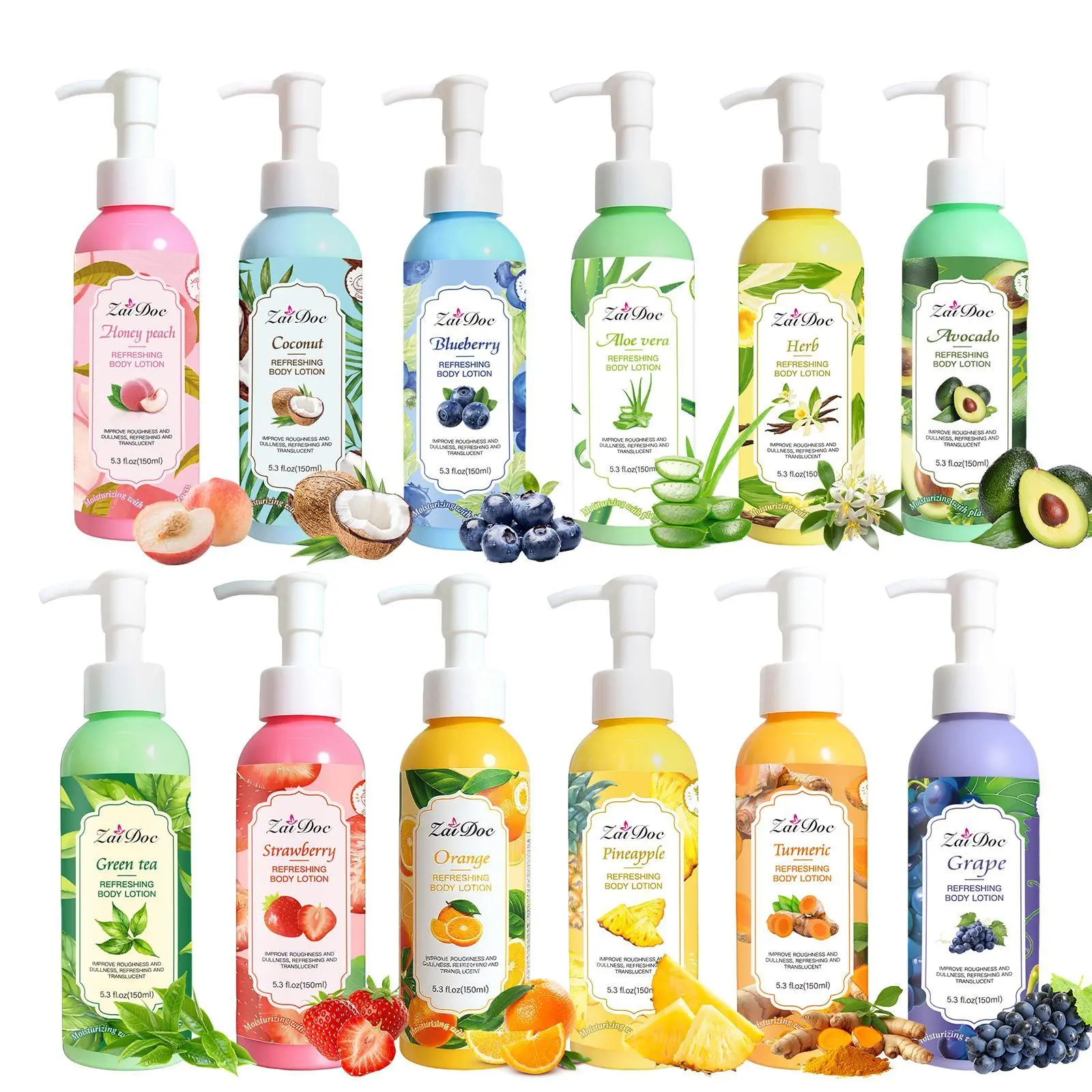 Silky Body Lotion with a Long-Lasting Fresh Fruits Scent Blend, 150ml Daily Hydrating Moisturizer for Body Care