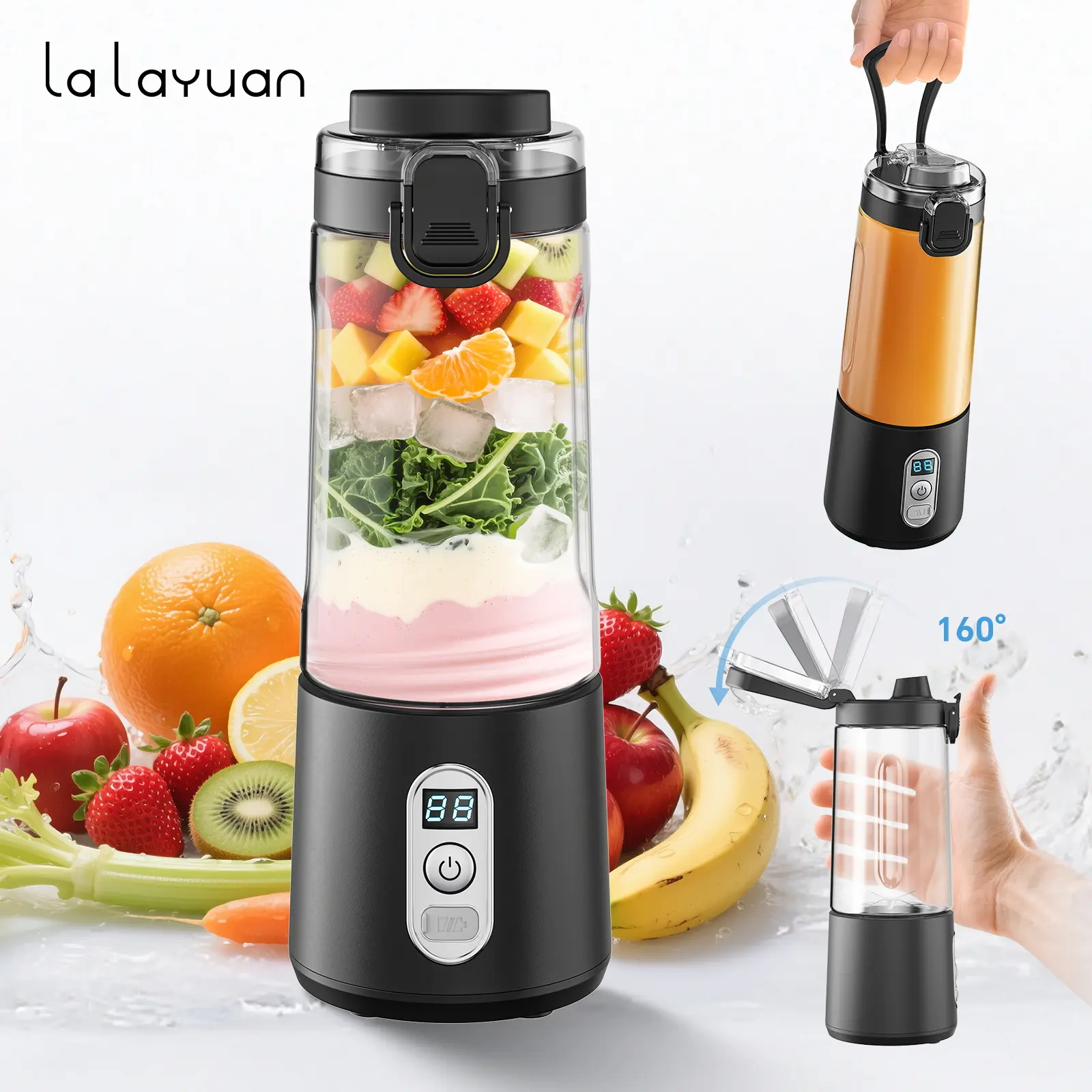 Portable Juicer Rechargeable Electric Juicer Vegetables FruitJuice mixer Mini Electric Juice Cup Blender Stainless SteelMeasuring Pitcher with Lid Espresso Distribution Tool withStand Portable Smoothie and Grinder Combo day gift idea