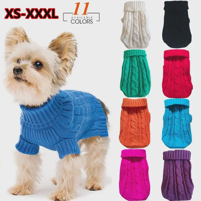 Cozy Knitted Pet Sweater — Warm, Soft & Trendy for Fall/Winter!  For Small Dogs & Cats | 10 Colors | Bestseller Knitwear