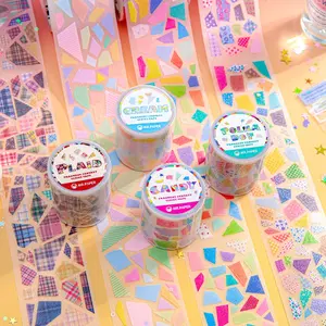 4 Rolls Fantasy Tape Set, Pet Material Craft Supplies, Creative DIY Scrapbooking & Journaling Kit, Perfect for Handmade Projects, Scrapbook Materials