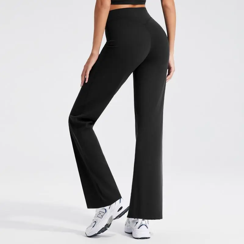 Mid-Waist Naked Feel Yoga Pants for Women, Butter Fabric Straight Leg Sports Leggings for Gym, Pilates & Running