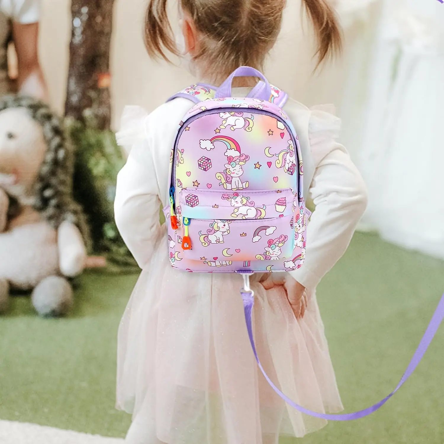 Toddler Harness Backpack Leash, Mini Unicorn Backpacks with Anti Lost Wrist Link, Cute Child Backpack Walking Leashes Keep Kids Close Rope Tether Rein for Baby Girls to Outdoor Travel Toddler Harness Backpack Leash, Mini Unicorn Backpacks with Anti Lost Wrist Link, Cute Child Backpack Walking Leashes Keep Kids Close Rope Tether Rein for Baby Girls to Outdoor Travel
