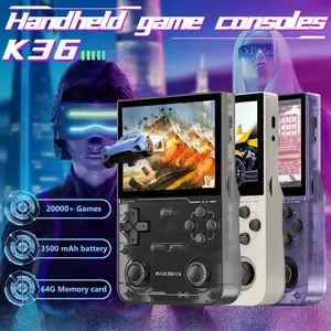 K36 Handheld Game Console, Portable Mini Retro Video Handheld Game Console, 3.5 Inch IPS Screen, 640x480 Resolution Handheld Game Console, Protective