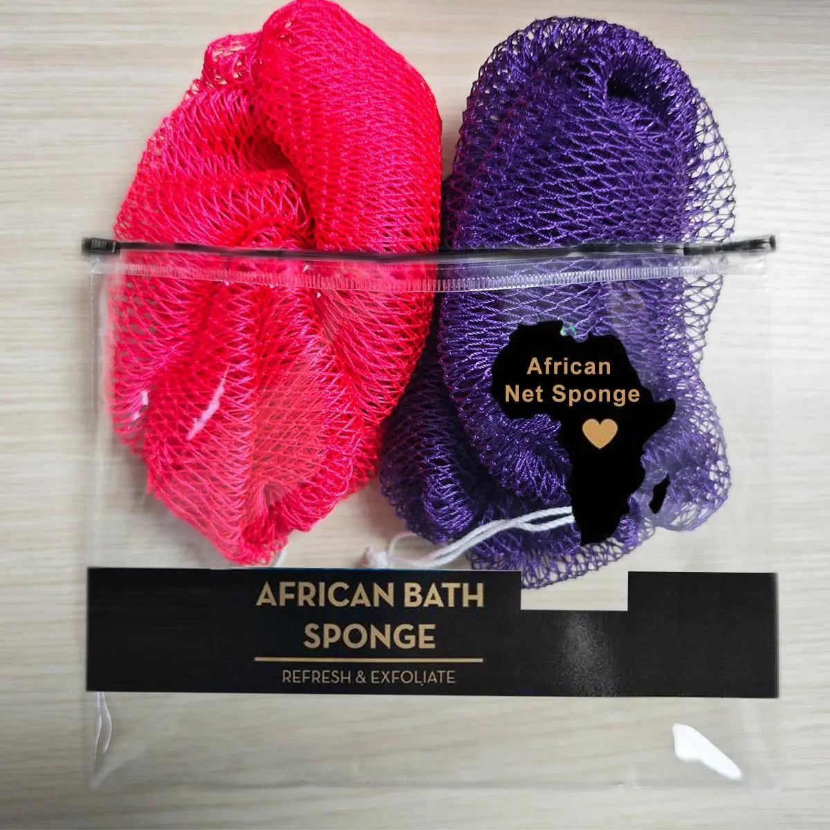 Authentic African Exfoliating Net Bath Sponge Body Scrubber