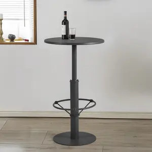Retro Bar Table Industrial 41.3inch High Pub Table Modern Small Bistro Table for 2-3 People Metal Patio Table for Outdoor Indoor Minimalist Home Decor