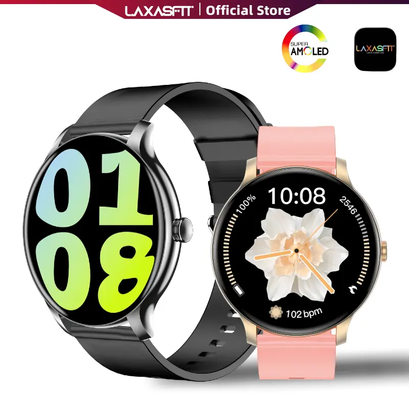 LAXASFIT GT2 Pro Smartwatch,1.52'' Round Smartwatches, Wearable,Bluetooth Calling,Wireless Calling,Sports Smartwatch,Wrist Watch,Silver Watch Women,Running Watches,Best Watch Under 1000,Gift