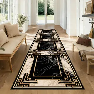 Abstract Art Marble Texture Rug, Easy Care Luxury Bedroom Decor, Soft Comfort Entrance Mat, Perfect Home Decoration Carpet