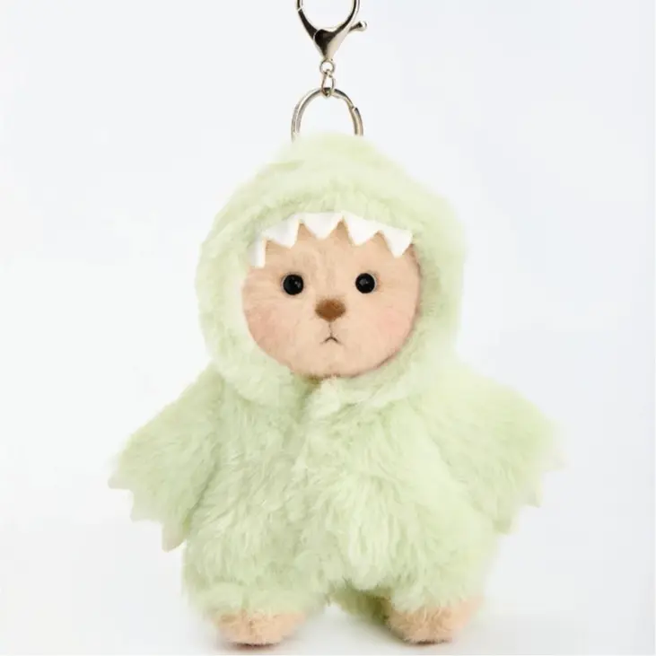 5.9 Inches Green Dino Brown Mini Bear
