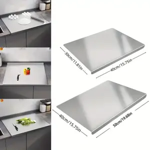 Stainless Steel Chopping Board, Non-slip Kitchen Chopping Board, Kitchen Cutting Board, Kitchen Accessories, Household Kitchen Gadgets #Summervibes