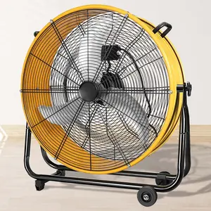 Quiet Powerful 12/18/30 in. 3 Speed  Heavy Duty Metal Industrial Drum Fan, Air Circulation Portable Rust Resistant Noise Reduction Extra Long Power Cord