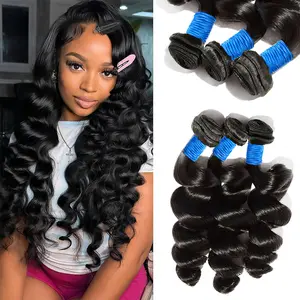 Water Wave & Loose Wave Bundles | 12A Virgin Hair Human Hair | Natural Black Color Soft Bouncy Tangle-resistant and Re-wearable